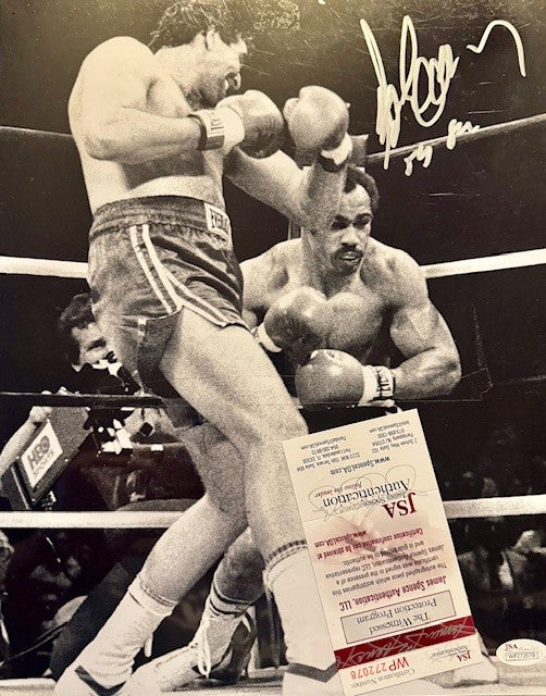 Gerry Cooney Signed Autographed 11x14 photo vs Ken Norton boxing JSA Certified.