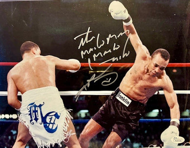 Macho man Camacho dual signed autographed with Sugar Ray Leonard RARE Boxing photo Cert