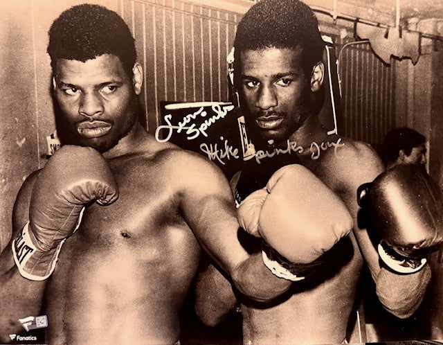 Michael Spinks & Leon Spinks Dual RARE Signed Autographed 16x20 Boxing photo JSA