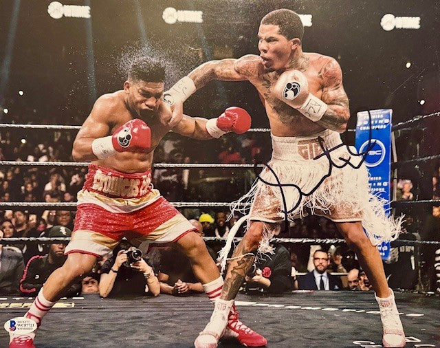 Gervonta TANK Davis signed autographed 11x14 Boxing Action Photo Beckett Cert