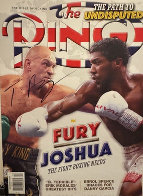 Tyson Fury Heavyweight Rare Boxing Ring Magazine autographed signed photo Cert