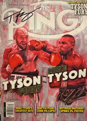 Tyson Fury vs Tyson Rare Boxing Ring Magazine autographed signed by Fury Cert