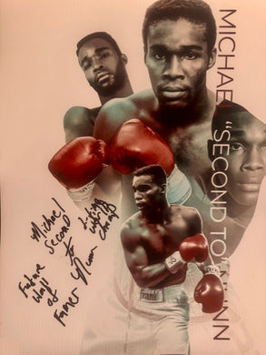 Michael Nunn autographed signed 11x14 Boxing photo plenty inscriptions RARE!