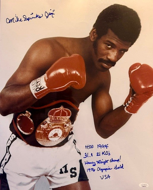 Michael Spinks Jinks autographed signed Boxing Photo 16x20 inscriptions Certified JSA