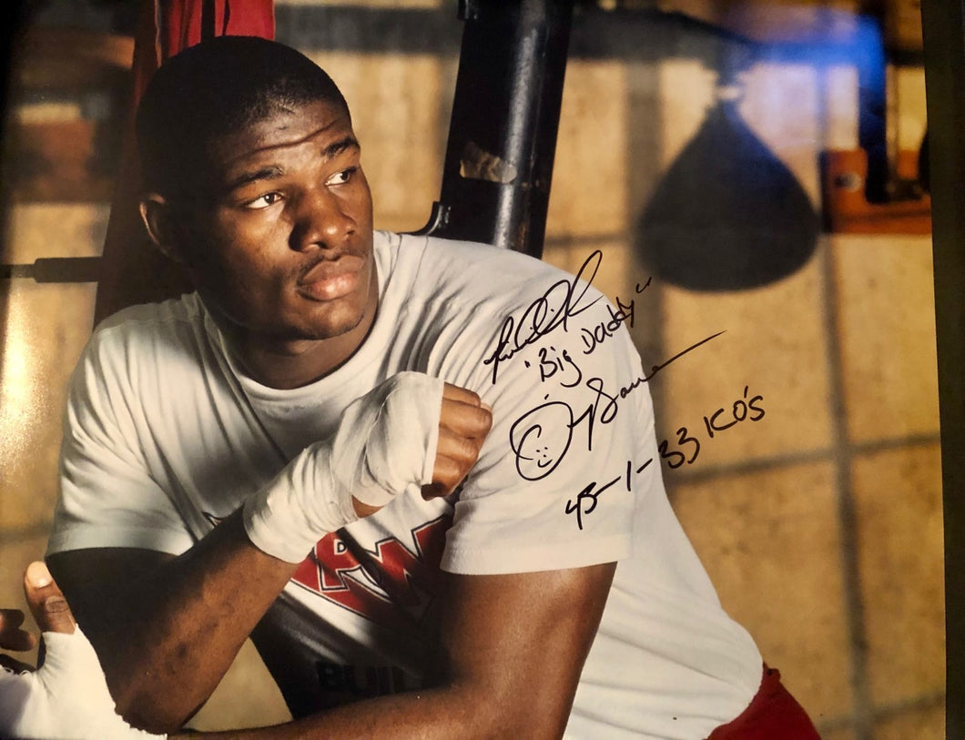 Riddick Bowe 16 x 20 AUTOGRAPHED WITH INSCRIPTIONS PHOTO –