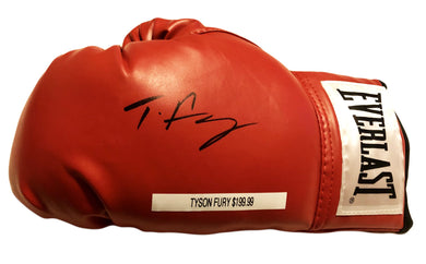 Tyson Fury Signed Red Everlast Boxing Glove Fury Boxing Autograph Memorabilia