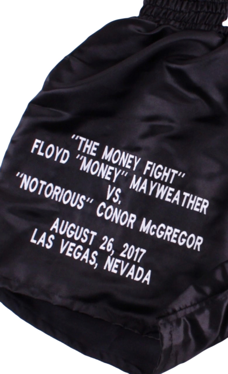Floyd Mayweather Signed Boxing Trunks Shorts V Conor Mcgregor COA Photo  Proof